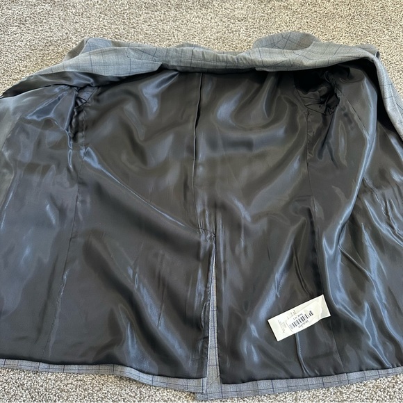 Tibi Oversized Jasper Checked Woven Blazer Size 4 Grey Multi Colour - Picture 14 of 15